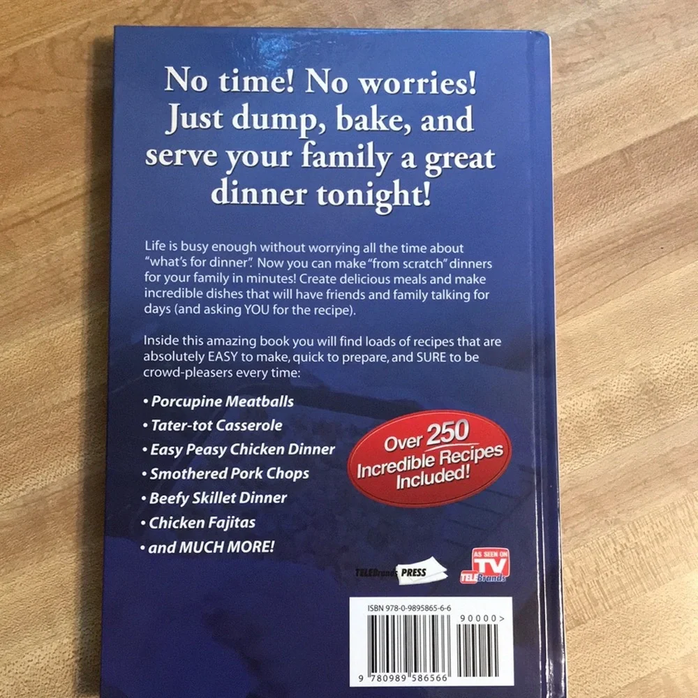 Quick & Easy Dump Dinners cookbook✨Cathy Mitchell tasty throw together meals